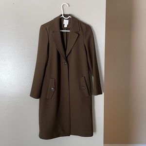 Hunter green H and M knee length coat